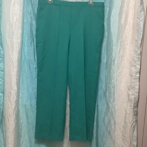 Alfred Dunner Teal Straight Leg Pants